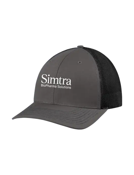 Richardson Adjustable Snapback Original 112 Trucker Cap Dark Grey w/Black Mesh w/Simtra Logo
