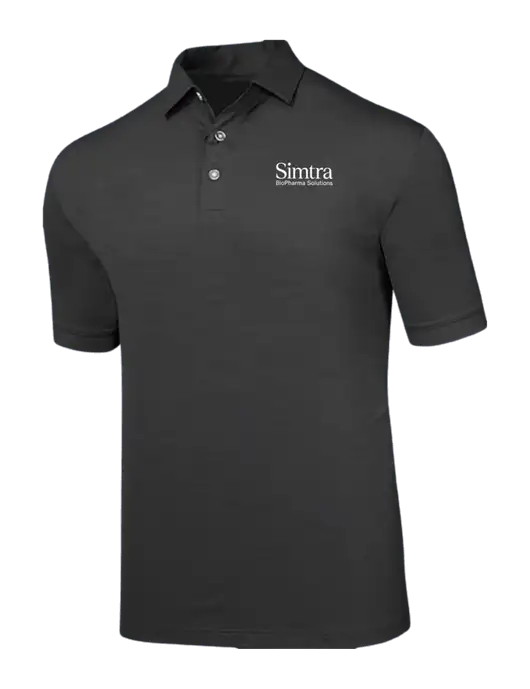 Callaway Black Fashion Tonal Polo w/Simtra Logo
