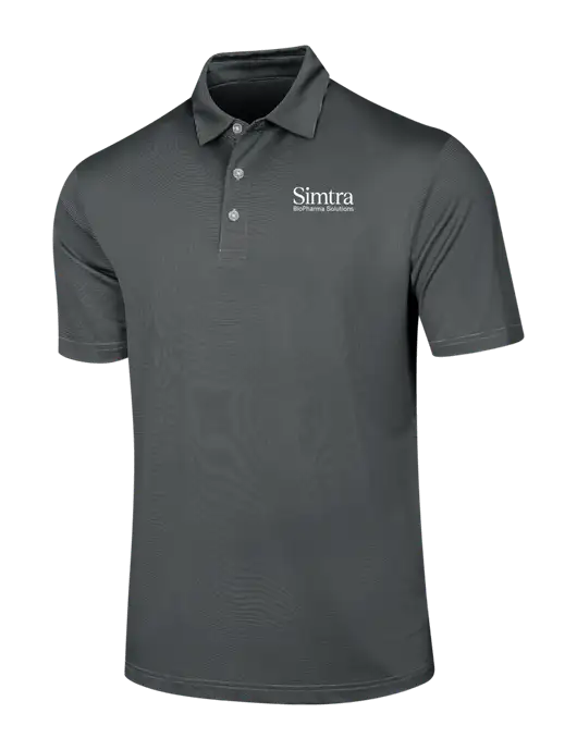 Callaway Black Fine Line Stripe Polo w/Simtra Logo