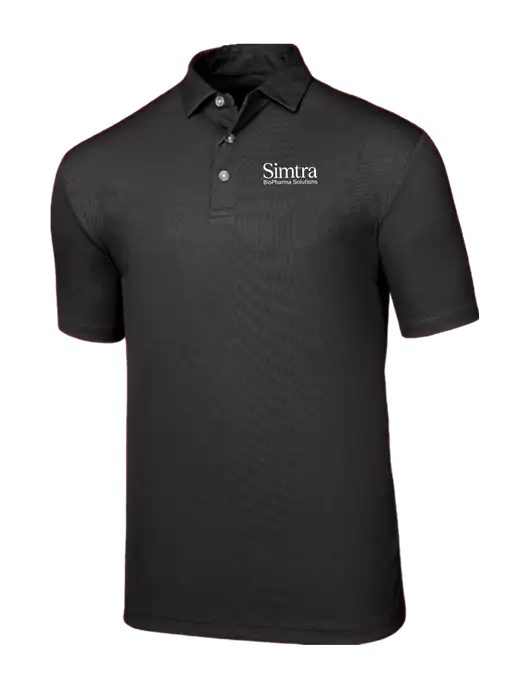 Callaway Birdseye Black Polo w/Simtra Logo