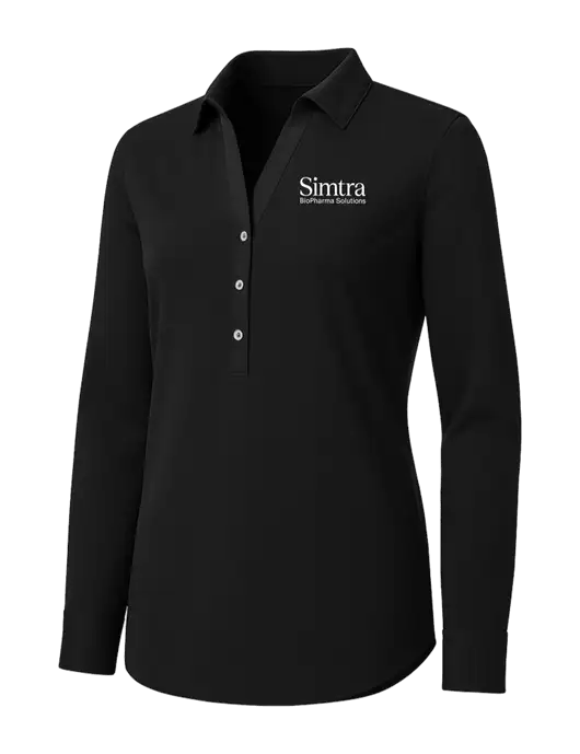 Womens Black City Stretch Shirt w/Simtra Logo