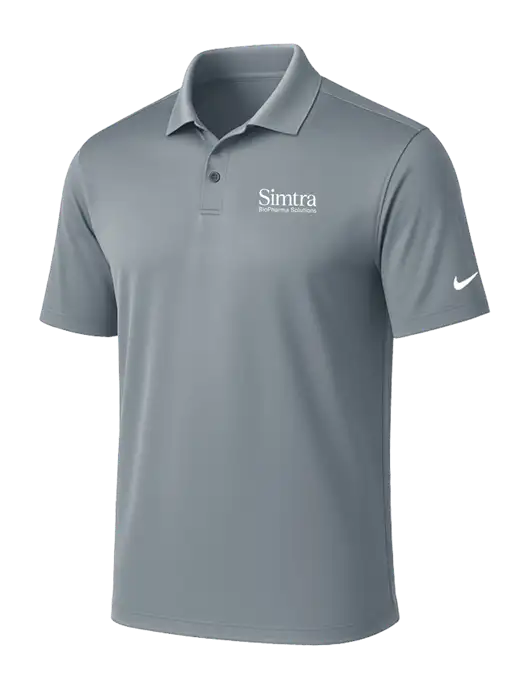 NIKE Medium Grey Victory Solid Polo w/Simtra Logo