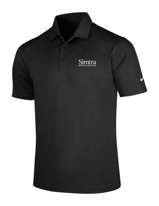 NIKE Black Dri-Fit Vertical Mesh Polo w/Simtra Logo