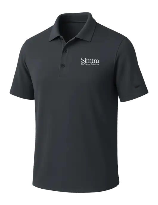NIKE Dark Grey Dri-Fit Micro Pique Polo w/Simtra Logo