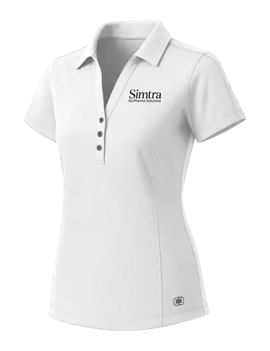 OGIO Womens White ONYX Polo w/Simtra Logo