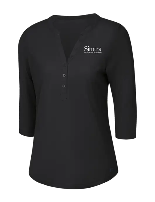 OGIO Blacktop Jewel Henley w/Simtra Logo