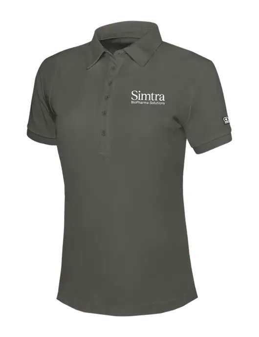 OGIO Womens Medium Grey Jewel Polo w/Simtra Logo