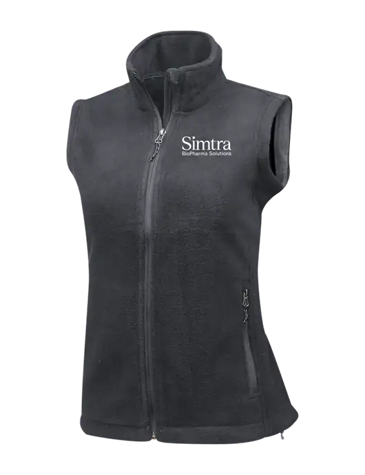 Medium Grey Womens Fleece Vest w/Simtra Logo