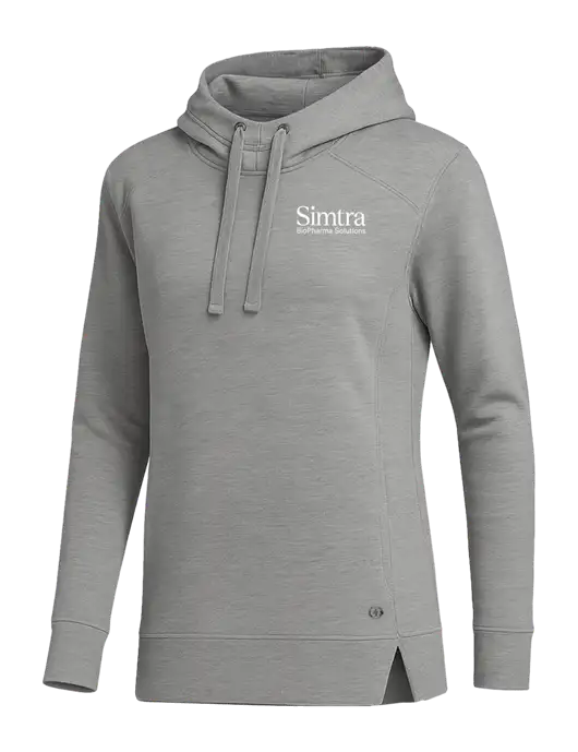 OGIO Heather Grey Womens Luuma Pullover Fleece Hoodie w/Simtra Logo