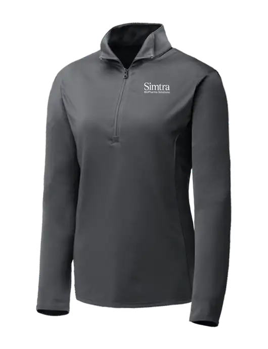 Dark Grey Womens Posicharge Competitor ¼ Zip Pullover w/Simtra Logo