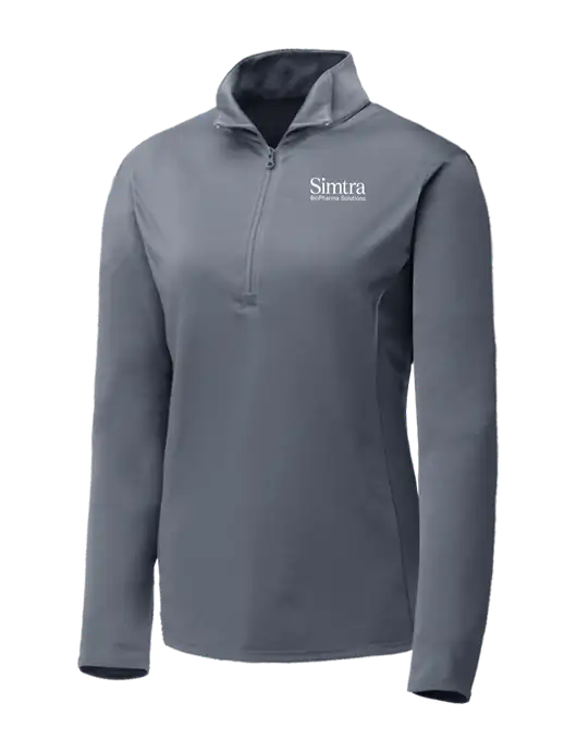 Medium Grey Womens Posicharge Competitor ¼ Zip Pullover w/Simtra Logo