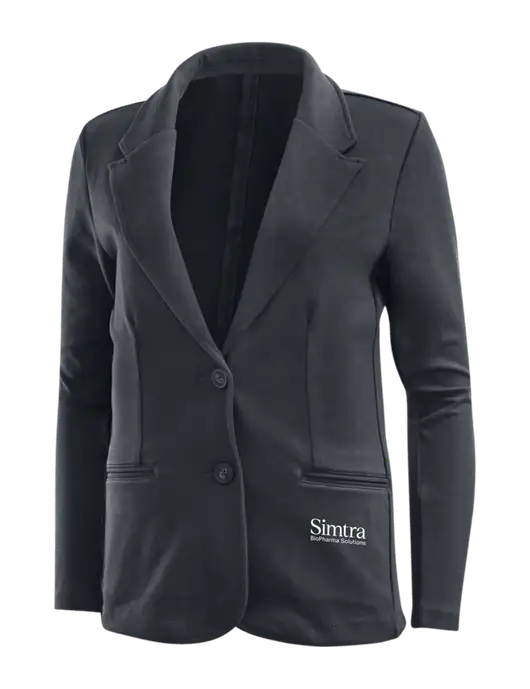 Charcoal Grey Womens Knit Blazer w/Simtra Logo