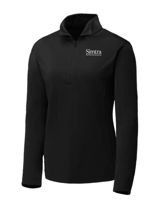 Black Womens Posicharge Competitor ¼ Zip Pullover w/Simtra Logo