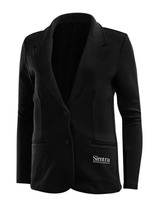 Black Womens Knit Blazer w/Simtra Logo