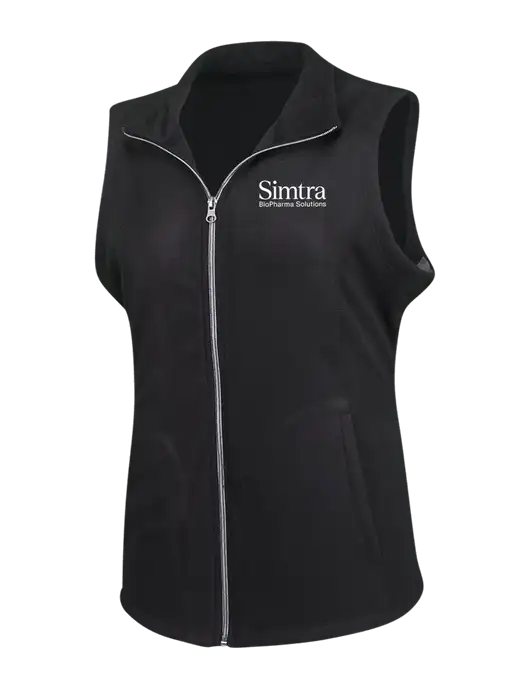 Black Womens Microfleece Vest w/Simtra Logo