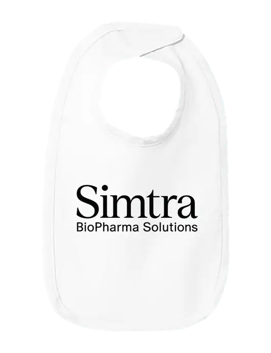 Rabbit Skins White Infant Premium Jersey Bib w/Simtra Logo