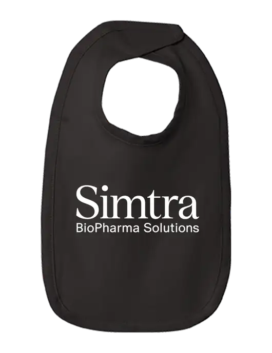 Rabbit Skins Black Infant Premium Jersey Bib w/Simtra Logo