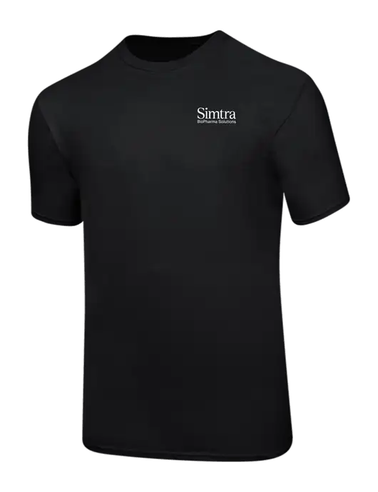 Ring Spun Jet Black 4.5 oz T-Shirt w/Simtra Logo