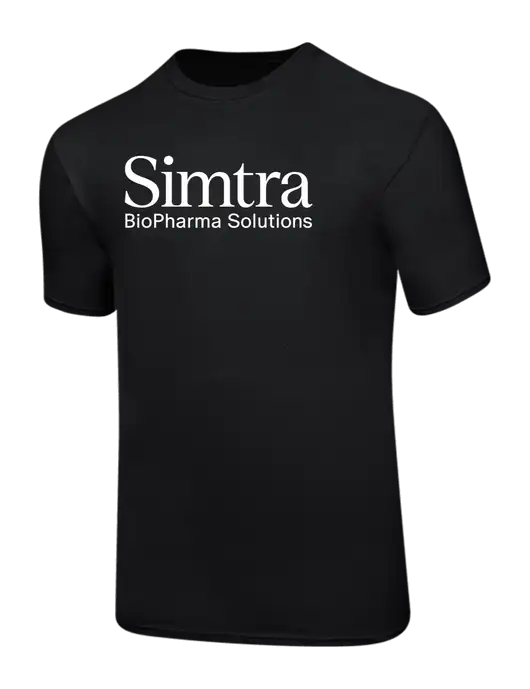 Ring Spun Jet Black 4.5 oz T-Shirt w/Simtra Logo
