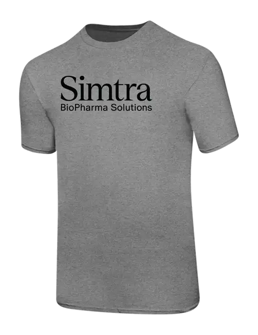 Ring Spun Light Heather Grey 4.5 oz T-Shirt w/Simtra Logo