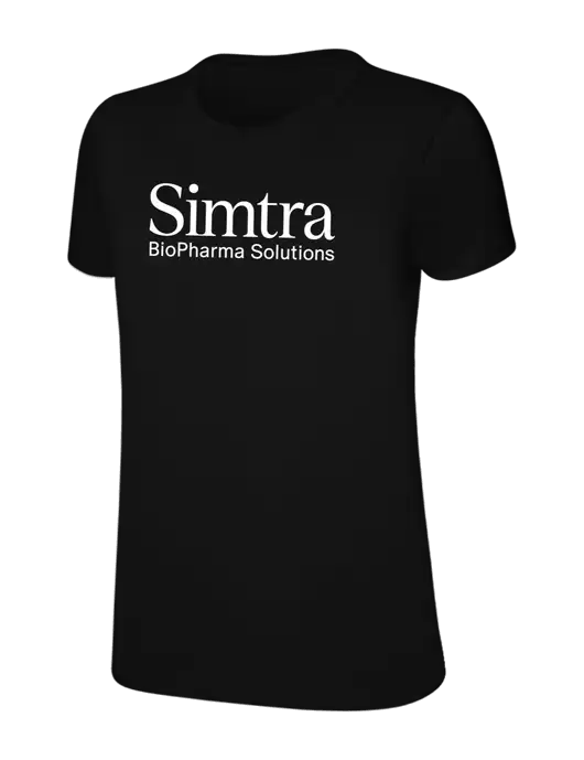 Womens Ring Spun Jet Black 4.5 oz T-Shirt w/Simtra Logo