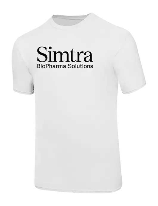 Ring Spun White 4.5 oz T-Shirt w/Simtra Logo