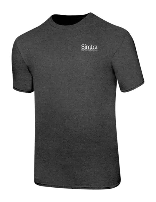 Ring Spun Dark Heather Grey 4.5 oz T-Shirt w/Simtra Logo