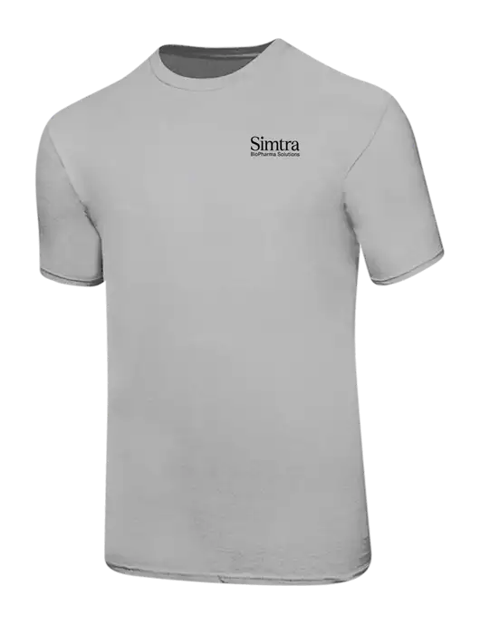 Ring Spun Silver 4.5 oz T-Shirt w/Simtra Logo