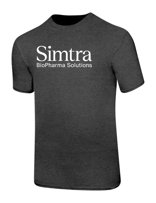 Ring Spun Dark Heather Grey 4.5 oz T-Shirt w/Simtra Logo