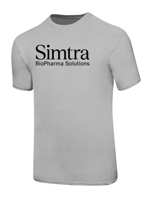 Ring Spun Silver 4.5 oz T-Shirt w/Simtra Logo