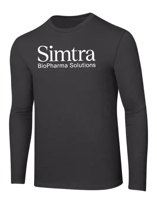 Ring Spun Charcoal 4.5 oz Long Sleeve T-Shirt w/Simtra Logo