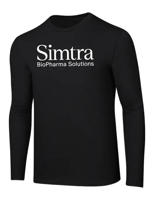 Ring Spun Jet Black 4.5 oz Long Sleeve T-Shirt w/Simtra Logo
