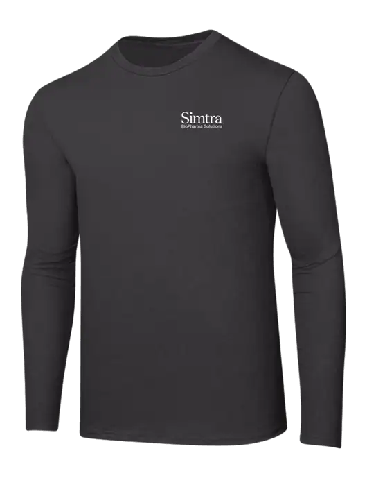 Ring Spun Charcoal 4.5 oz Long Sleeve T-Shirt w/Simtra Logo