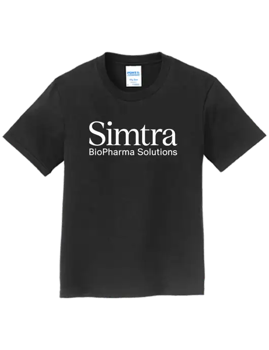 Youth Ring Spun Jet Black 4.5 oz T-Shirt w/Simtra Logo