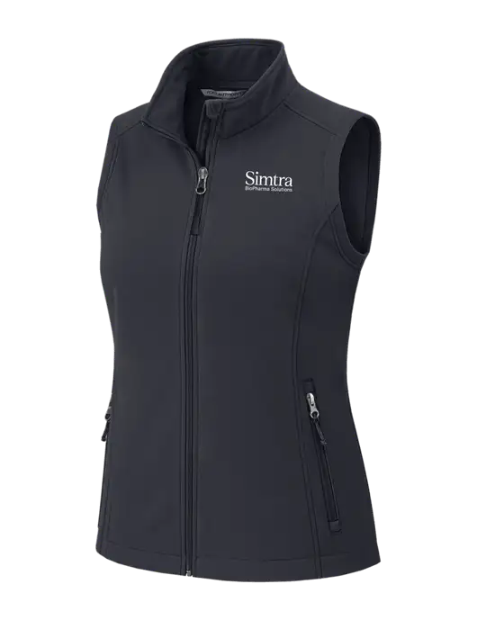 Charcoal Grey Womens Core Soft Shell Vest w/Simtra Logo