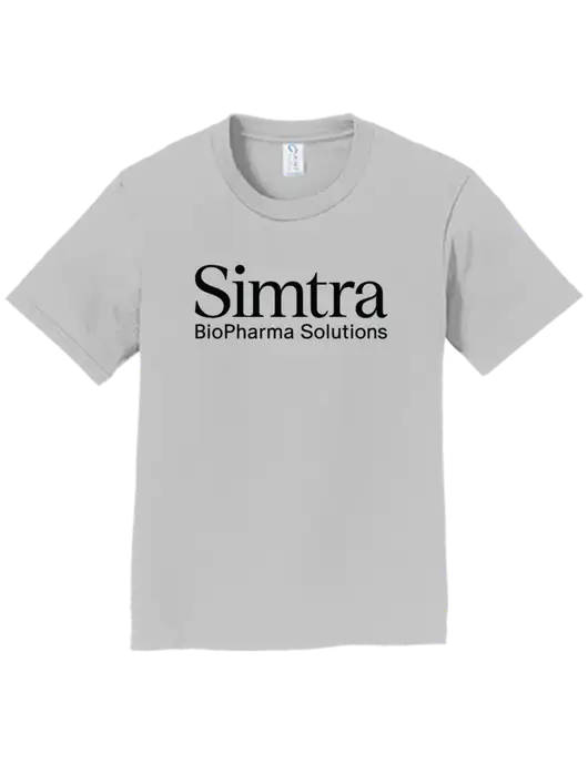 Youth Ring Spun Silver 4.5 oz T-Shirt w/Simtra Logo