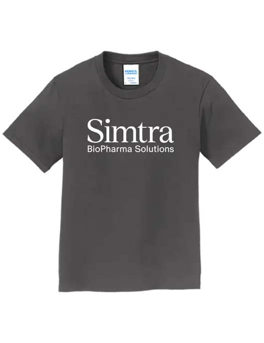Youth Ring Spun Charcoal 4.5 oz T-Shirt w/Simtra Logo
