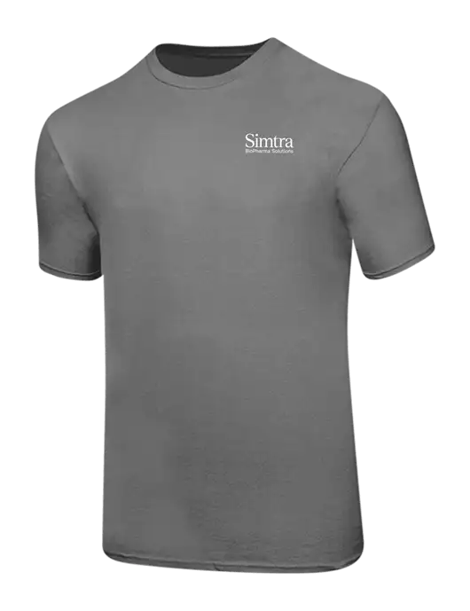 Ring Spun Medium Grey 4.5 oz T-Shirt w/Simtra Logo