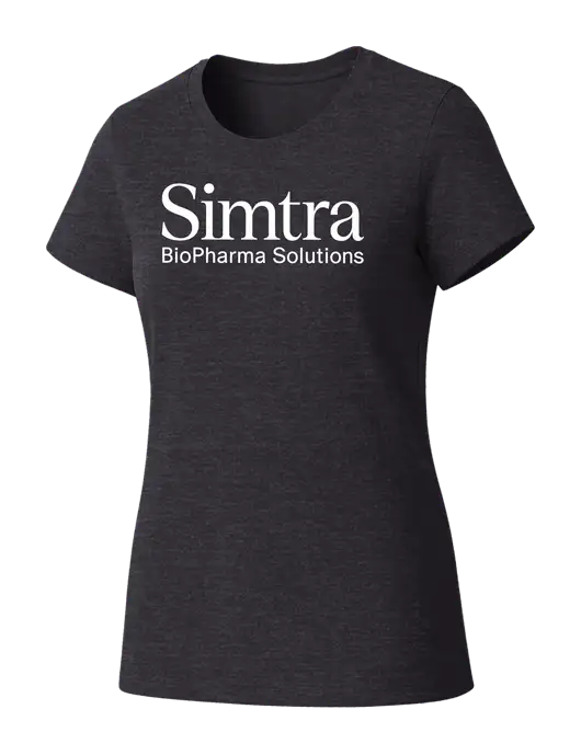 Womens Seriously Soft Heathered Charcoal T-Shirt w/Simtra Logo