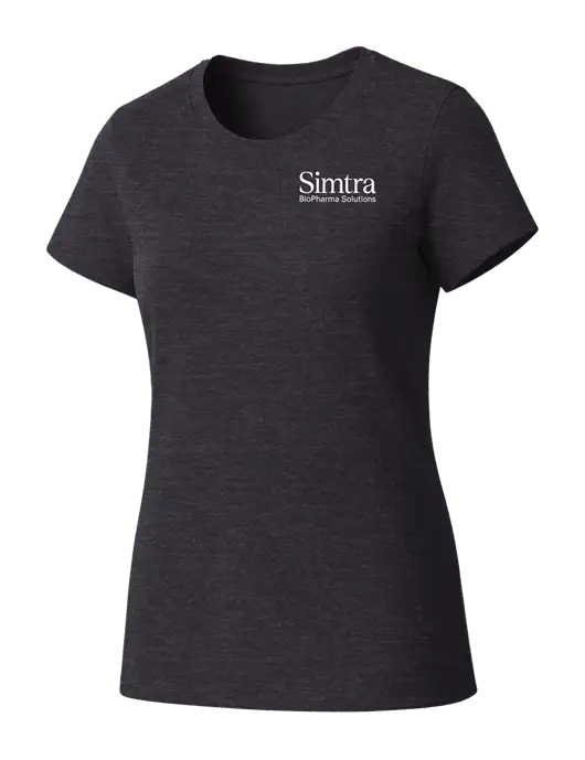Womens Seriously Soft Heathered Charcoal T-Shirt w/Simtra Logo