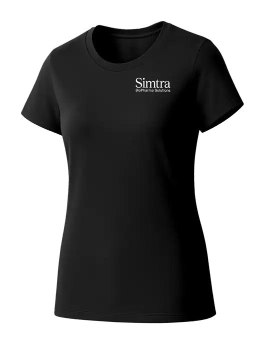 Womens Seriously Soft Black T-Shirt w/Simtra Logo