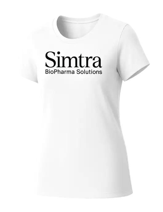 Womens Seriously Soft White T-Shirt w/Simtra Logo