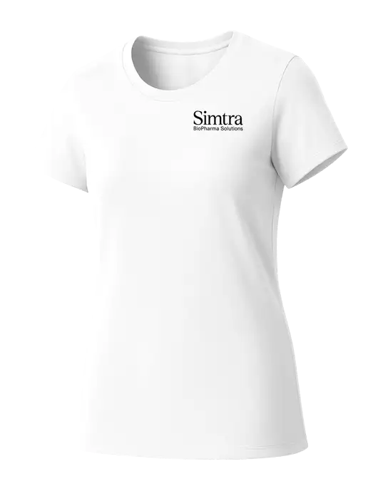 Womens Seriously Soft White T-Shirt w/Simtra Logo