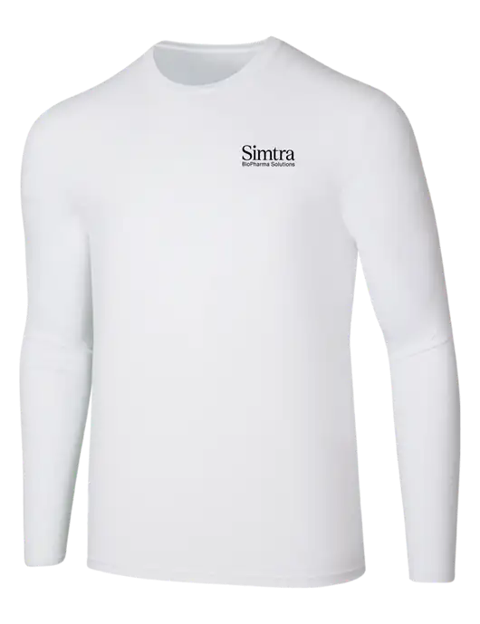 Seriously Soft White Long Sleeve T-Shirt w/Simtra Logo