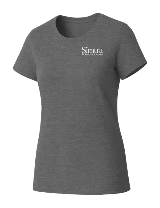 Womens Seriously Soft Grey Frost T-Shirt w/Simtra Logo