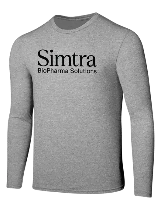 Seriously Soft Light Heathered Grey Long Sleeve T-Shirt w/Simtra Logo