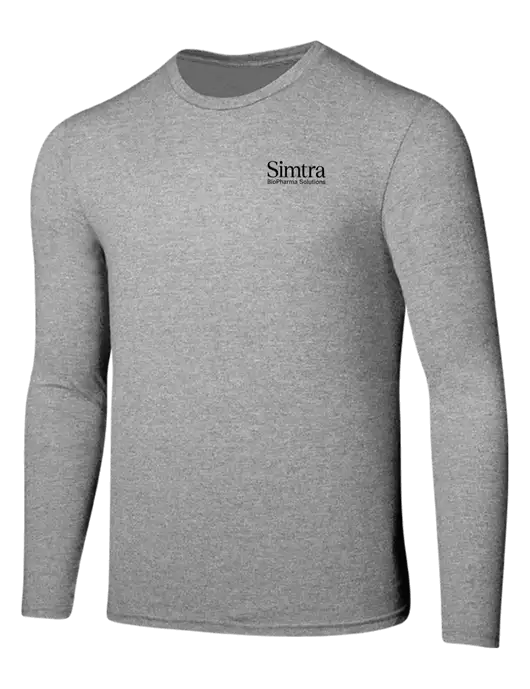 Seriously Soft Light Heathered Grey Long Sleeve T-Shirt w/Simtra Logo