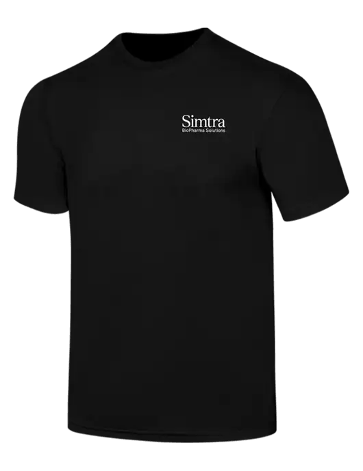 Simply Soft Black 4.5oz  Poly/Combed Ring Spun Cotton T-Shirt w/Simtra Logo