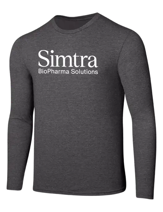 Seriously Soft Heathered Charcoal Long Sleeve T-Shirt w/Simtra Logo