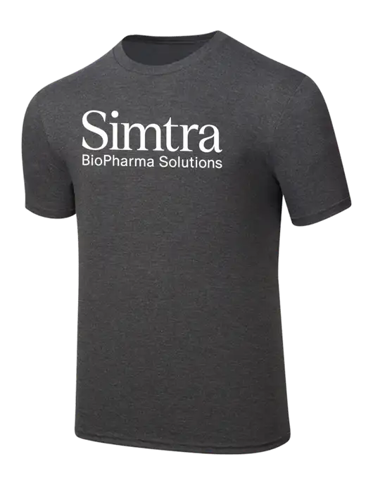 Simply Soft Heathered Charcoal 4.5oz  Poly/Combed Ring Spun Cotton T-Shirt w/Simtra Logo